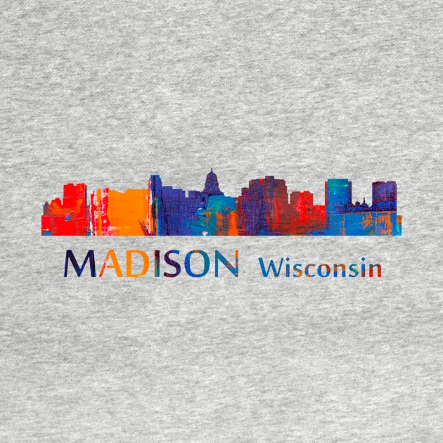 Madison Wisconsin Skyline Art by zsonn